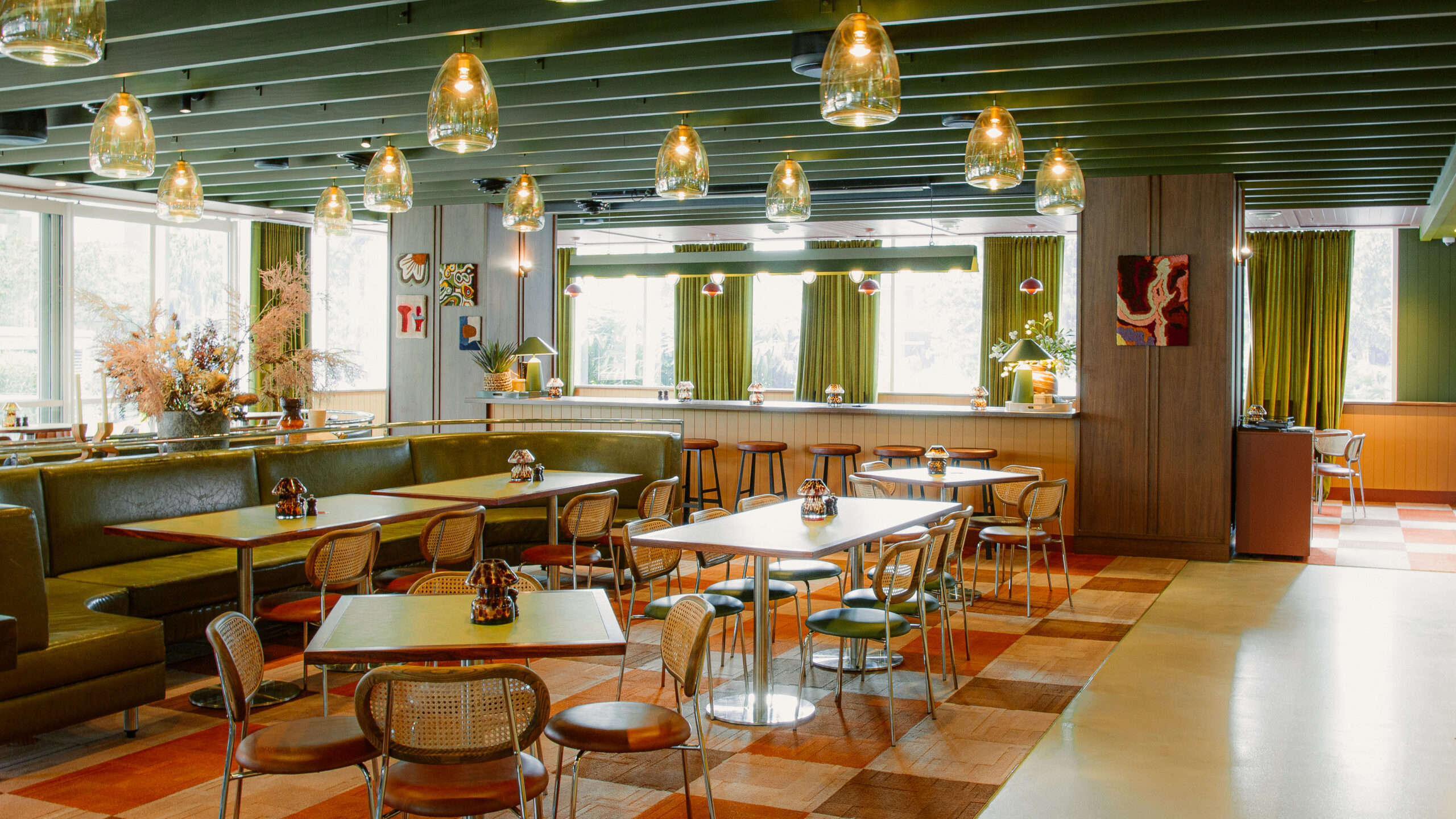 The spacious interior of The Club at Maggie May